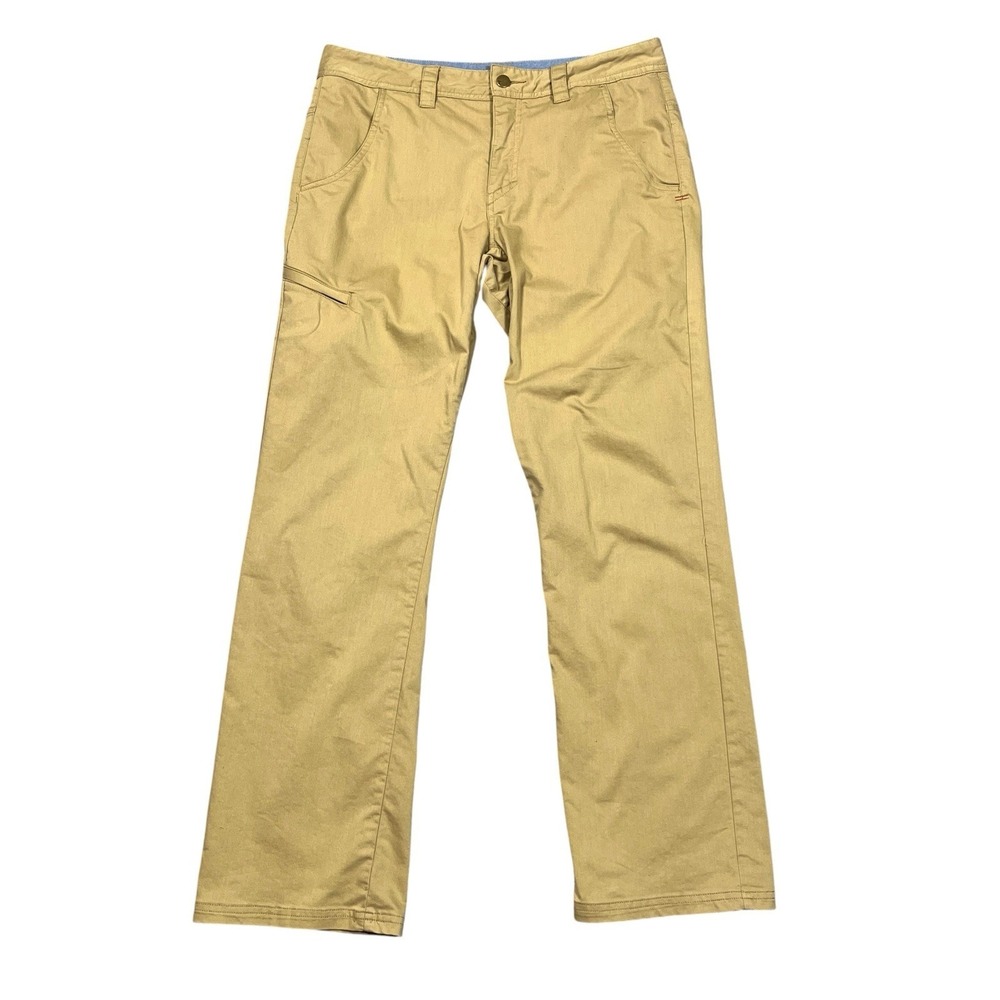 Toad & Co Boarding Pass Pants Mens 32x32 Khaki Organic Cotton Stretch Twill UPF